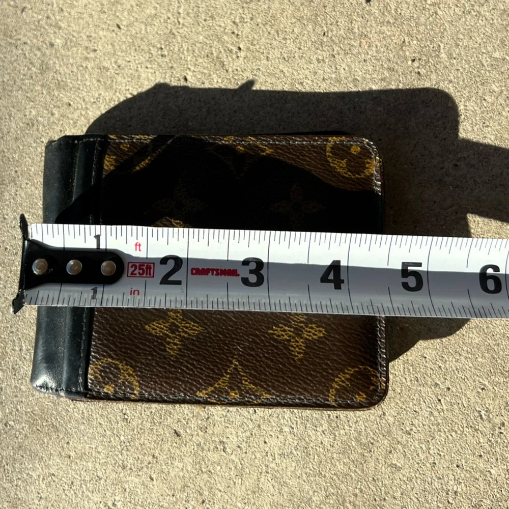 Louis Vuitton Brown Monogram Wallet Multiple Macasser Brown Black Leather 2009